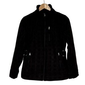 Y2K Free Country Black Fleece Lined Jacket Size Medium